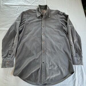 Indigo Palms Tommy Bahama Mens Corduroy Long Sleeve Button Up Shirt Gray Medium‎